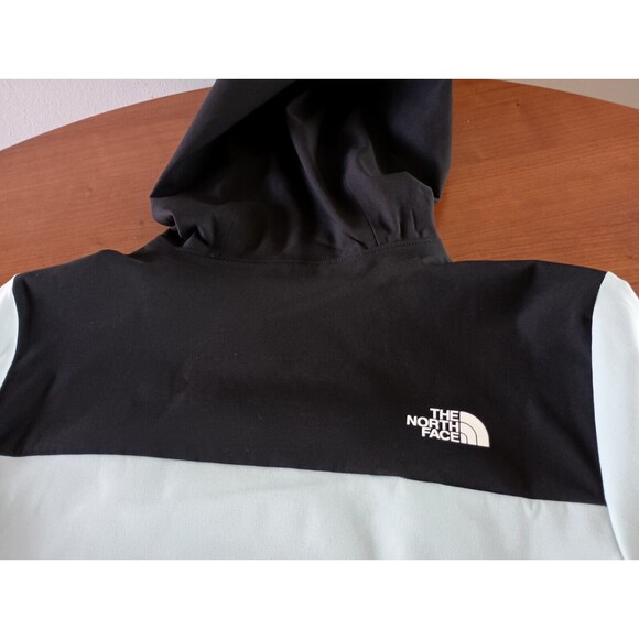 The North Face Tekno Hoodie Pullover Womens Small Sweatshirt Two Tone Blue Black - Picture 9 of 12